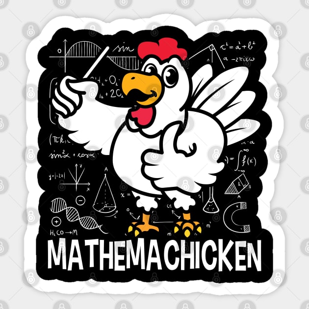 Mathemachicken Sticker by AngelBeez29